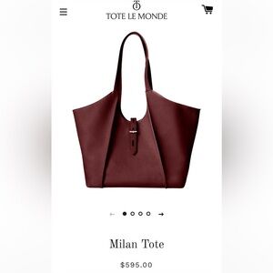 Tote Le Monde Milan Burgundy Tote Bag